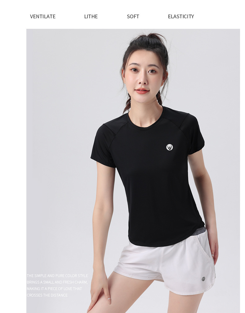 Sports Fitness Short Sleeve Yoga Clothes Women W18-DX-012