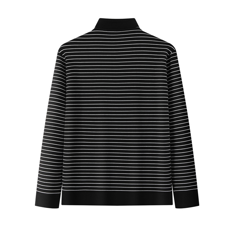 Striped half-zip long-sleeved top GJ32-52050