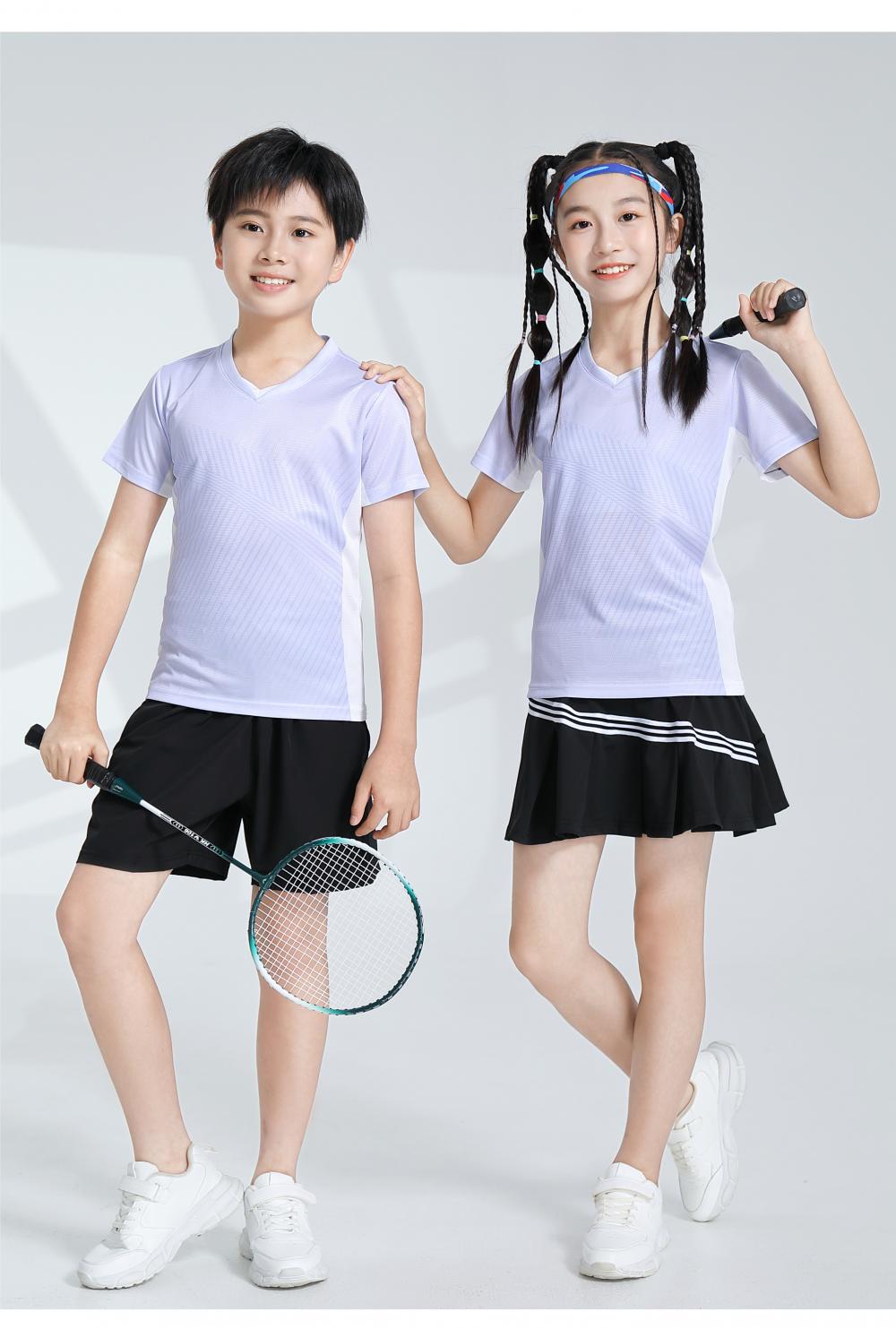 Sports breathable V-neck badminton suit 120-904 children