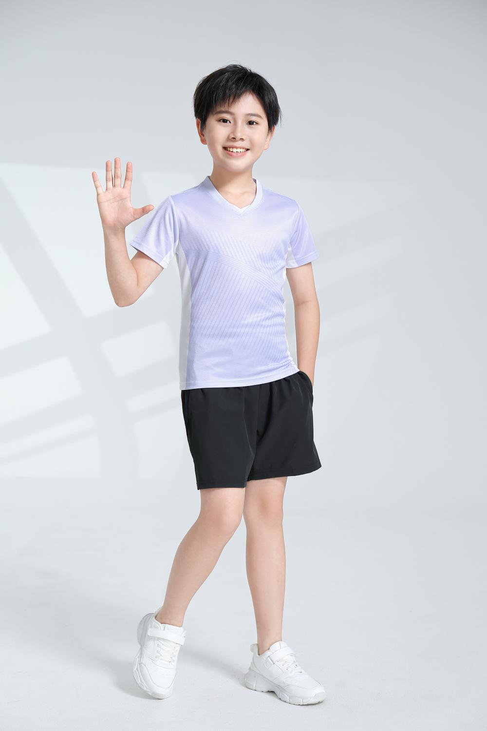 Sports breathable V-neck badminton suit 120-904 children