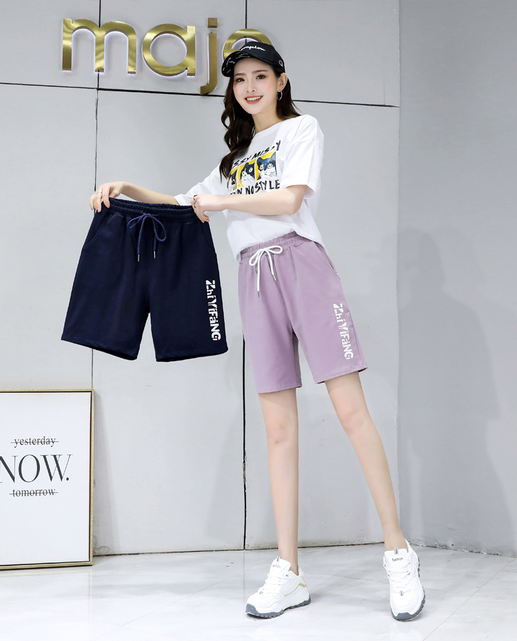 Summer loose side letter casual sports shorts shorts for women G32-6008