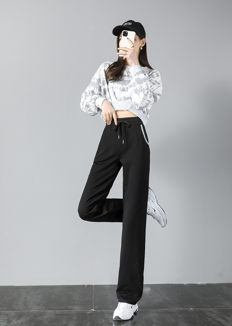 Straight loose sports casual trousers for women G32-9526