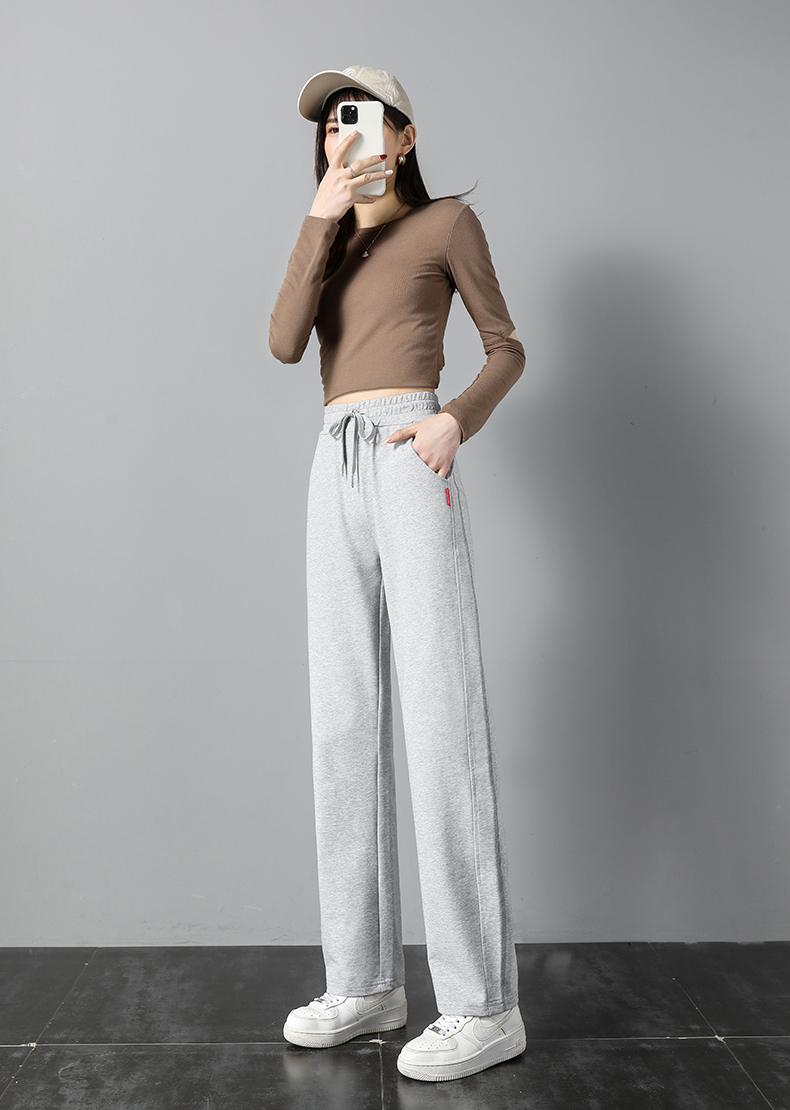 Loose straight spring and autumn sports casual trousers for women G32-95239