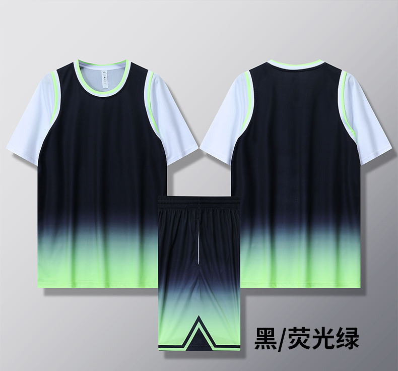 Sweat-absorbent training and competition basketball uniform suit GB12-B002