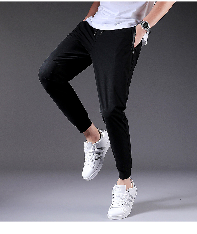 Ice silk drawstring sports casual trousers KC1-00810082