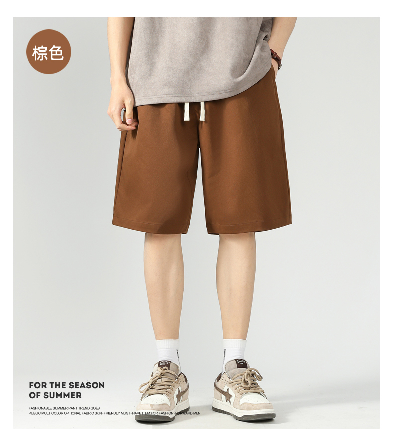 Polyester drawstring casual shorts KD3-EB-DK01