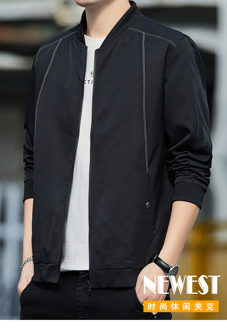 Men stand collar casual jacket spring and autumn youth jacket KR-2631