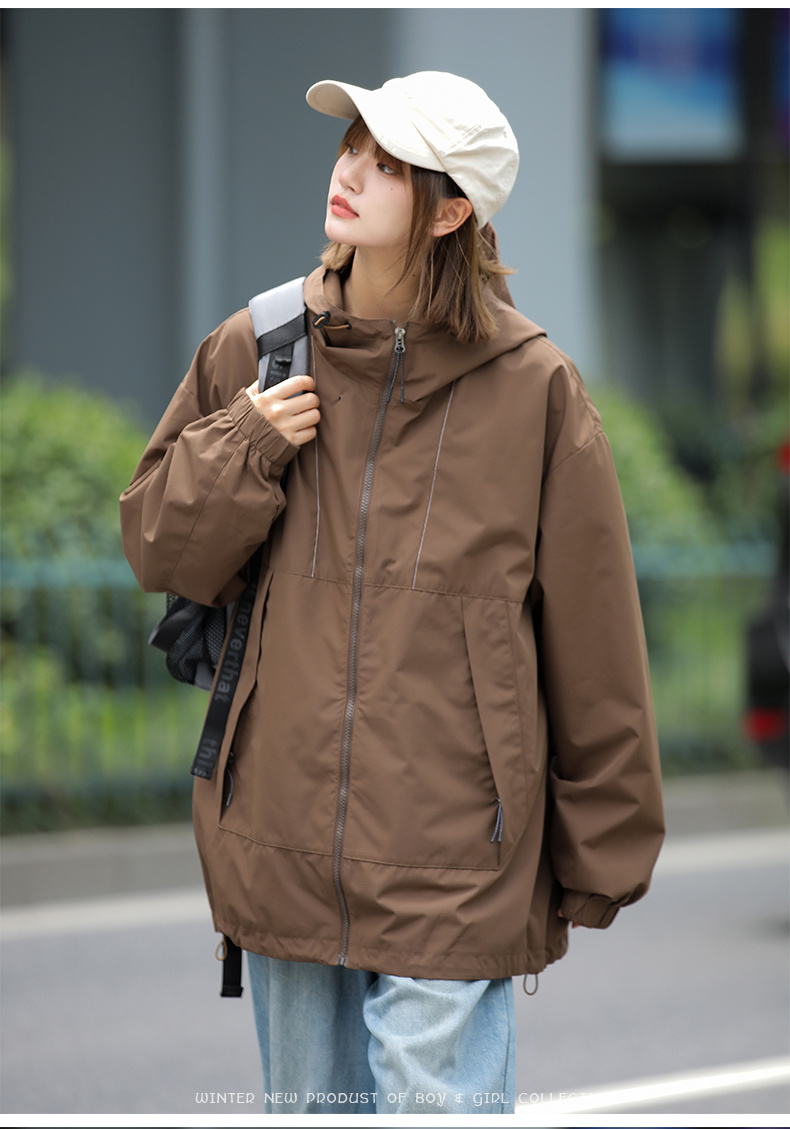 Mountaineering functional workwear style large size loose single layer jacket KA2-9266