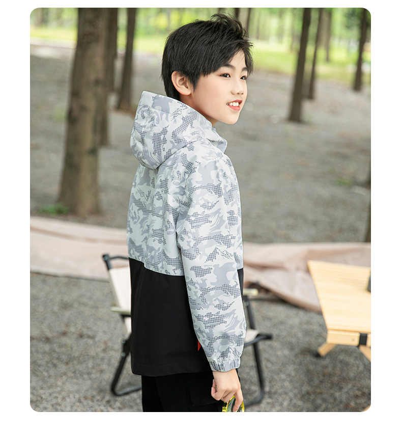 Children outdoor sports camouflage single-layer jacket KD-RT09