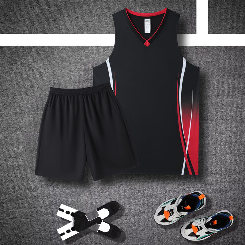 Vertical striped Mitong sports basketball uniform set 120-1931