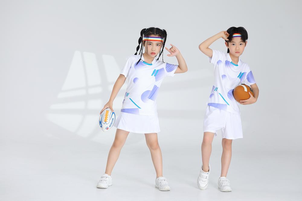 Polyester-ammonia Tianxing mesh sports quick-drying breathable badminton suit 120-1887 children