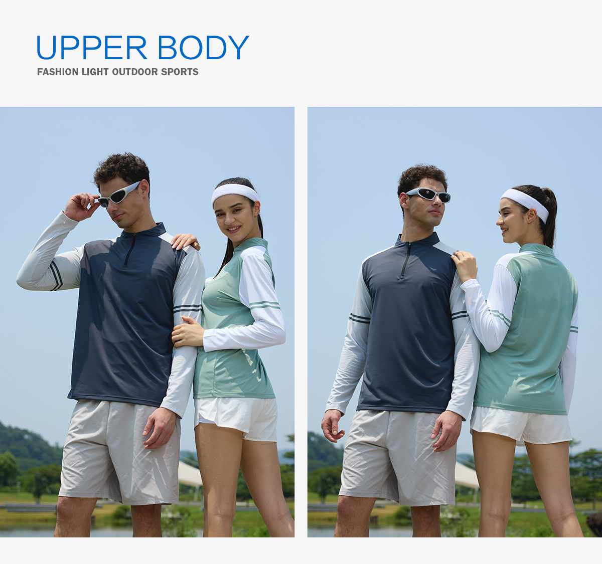 Half-zip quick-drying stand-up collar long-sleeved T-shirt (European size) GY7-T9889