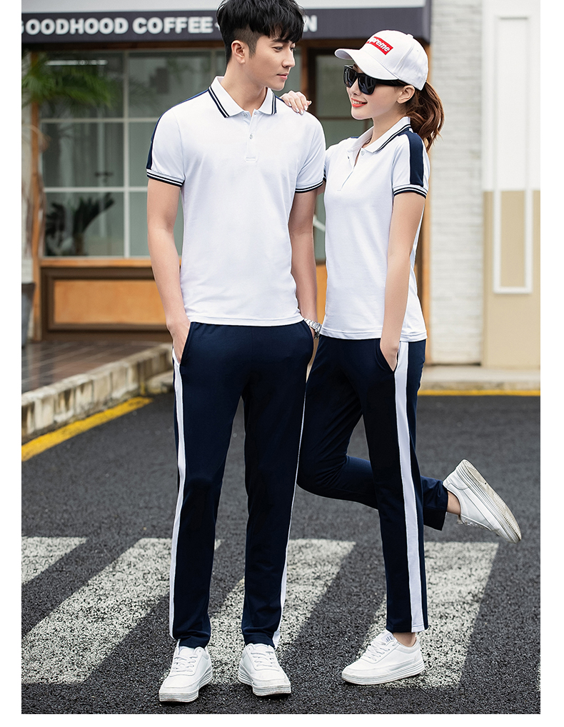 Cotton covered silk short-sleeved sports suit couple style KA-767