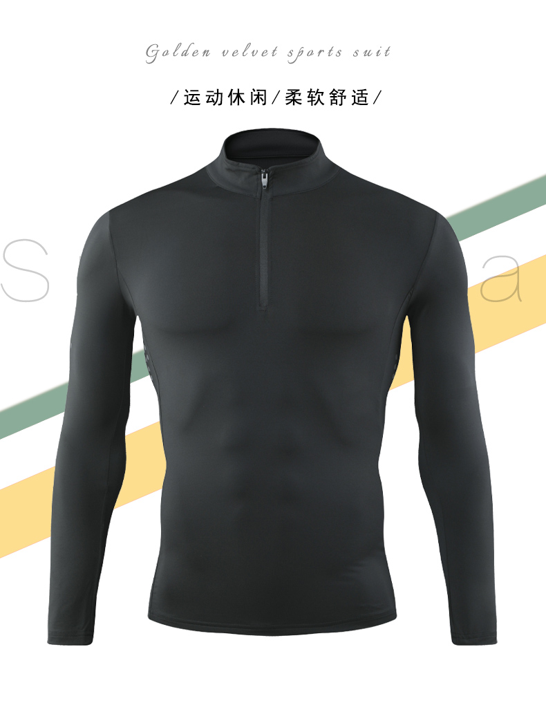 Outdoor leisure half zip sports long sleeve top GB5-P37