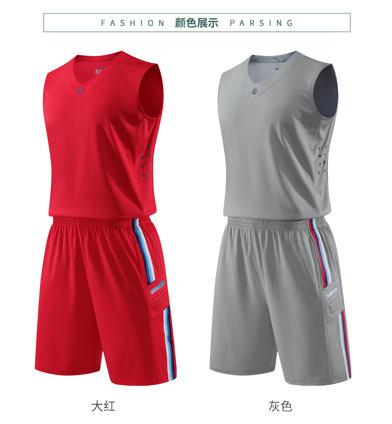 170g breathable cross cloth basketball uniform suit GY7-LQ2017