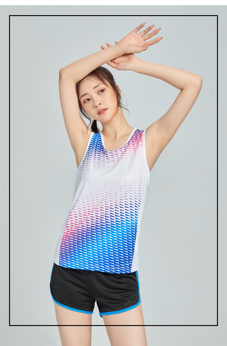 Colorblock sports vest track suit women GR4-2205 women