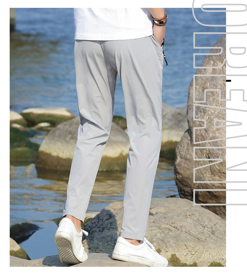 Fashion casual sports loose cuff trousers for men KR-198