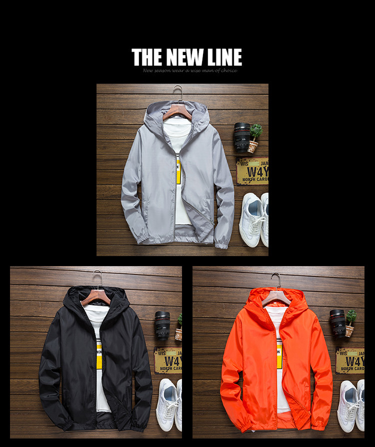 Casual hooded jacket universal style B17-8865