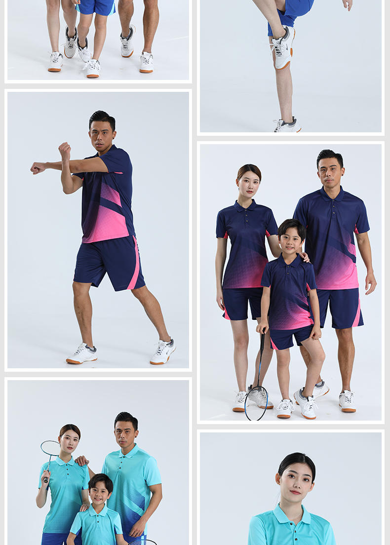 Leisure sports breathable quick-drying short-sleeved training suit G16-22473 adult