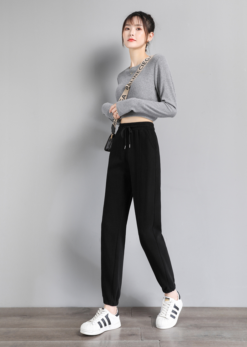 Summer side striped sports casual trousers for women G32-1940