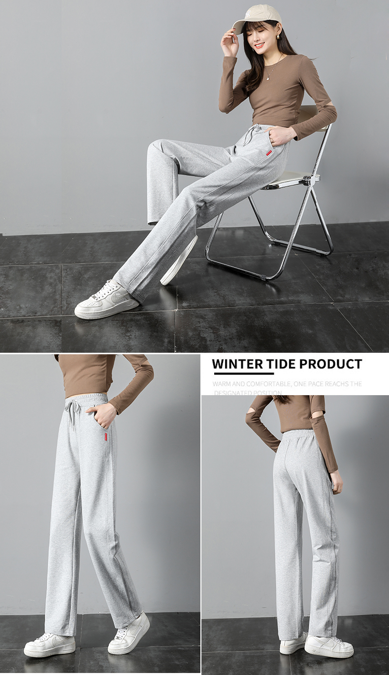 Loose straight spring and autumn sports casual trousers for women G32-95239