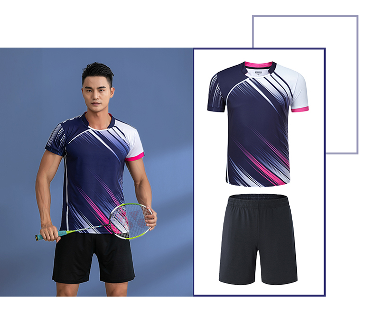 Table tennis, badminton, tennis and volleyball short-sleeved competition training suit GR8-1126 men