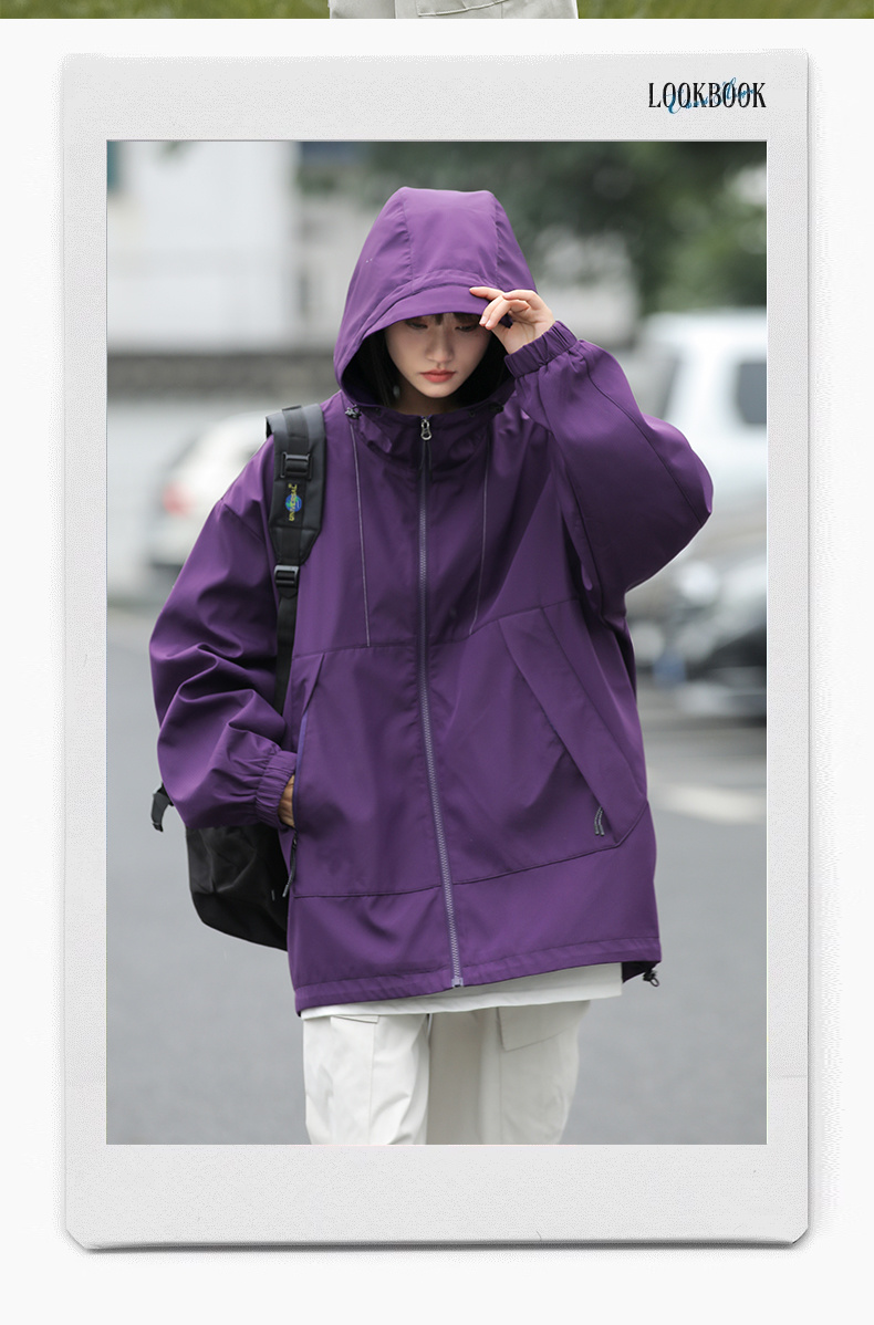 Mountaineering functional workwear style large size loose single layer jacket KA2-9266