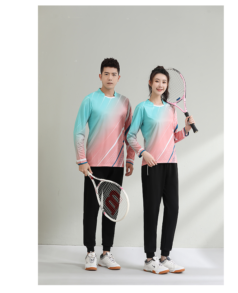 Sports quick-drying round neck long-sleeved top for men and women 120-1881