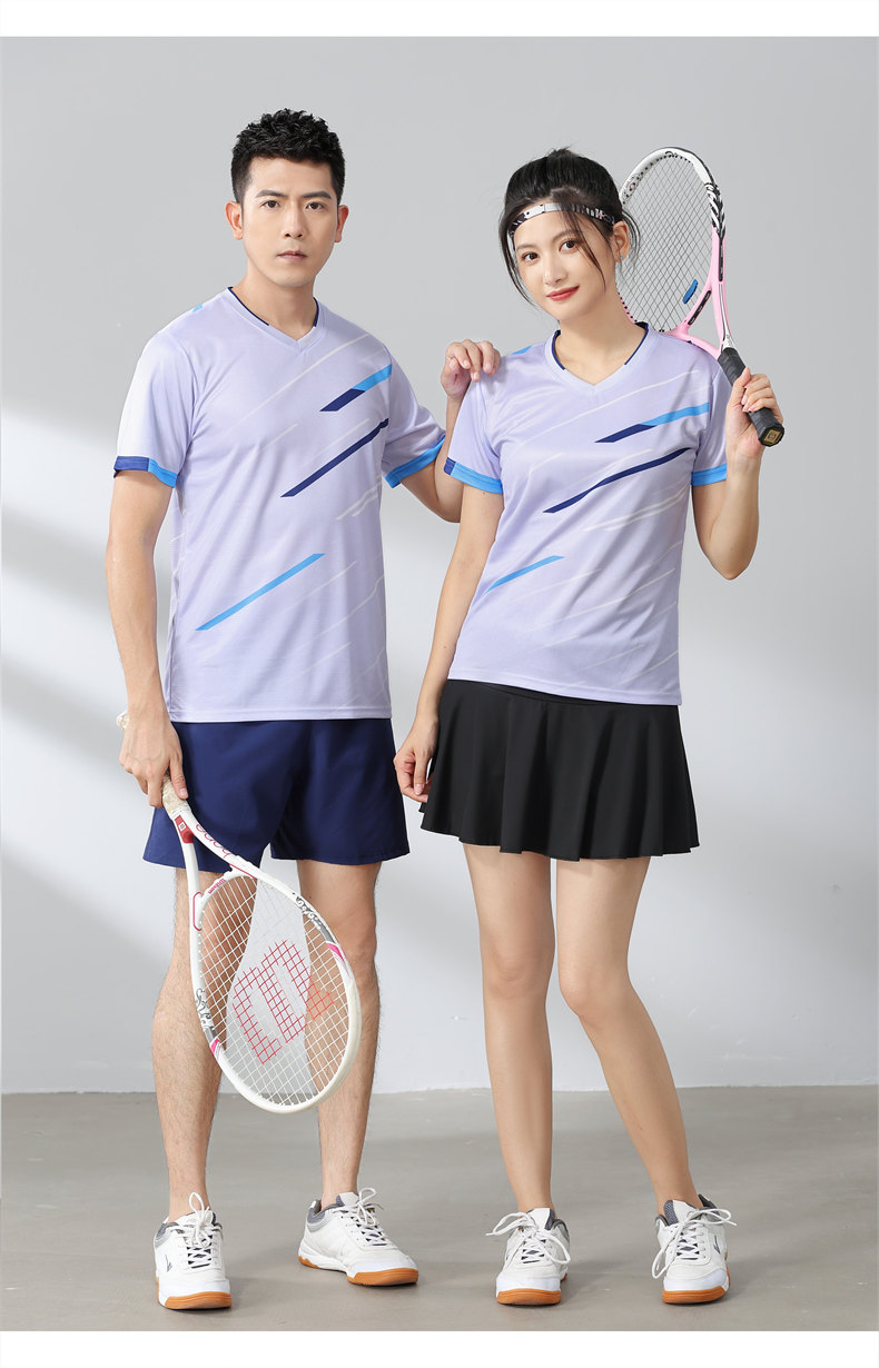 Lightweight slim fit V-neck couple sports badminton suit 120-901