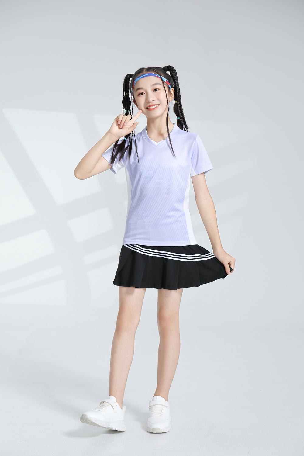 Sports breathable V-neck badminton suit 120-904 children