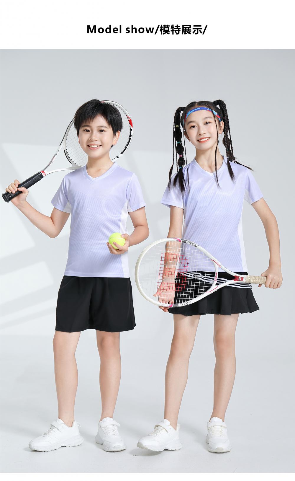 Sports breathable V-neck badminton suit 120-904 children