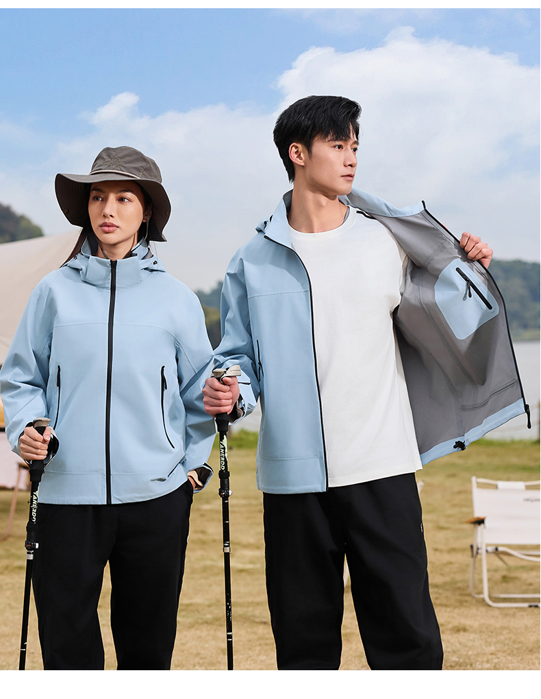 Outdoor waterproof breathable single layer jacket KM2-66005