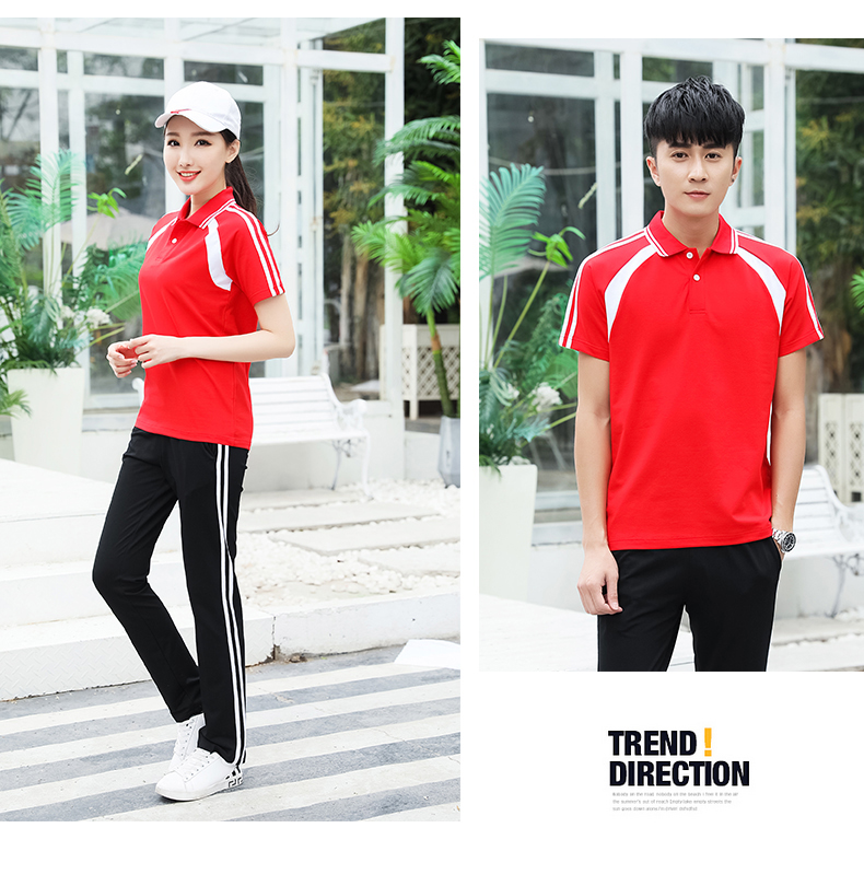 Cotton covered silk short-sleeved sports suit parent-child style KA-18018