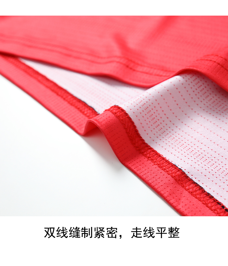 Sports quick-drying solid color short-sleeved tops table tennis and feather clothing for women 120-1865