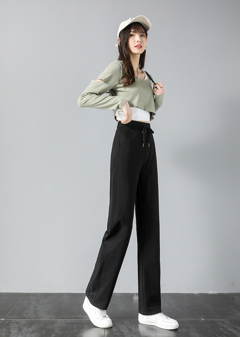 Loose straight spring and autumn sports casual trousers for women G32-95239