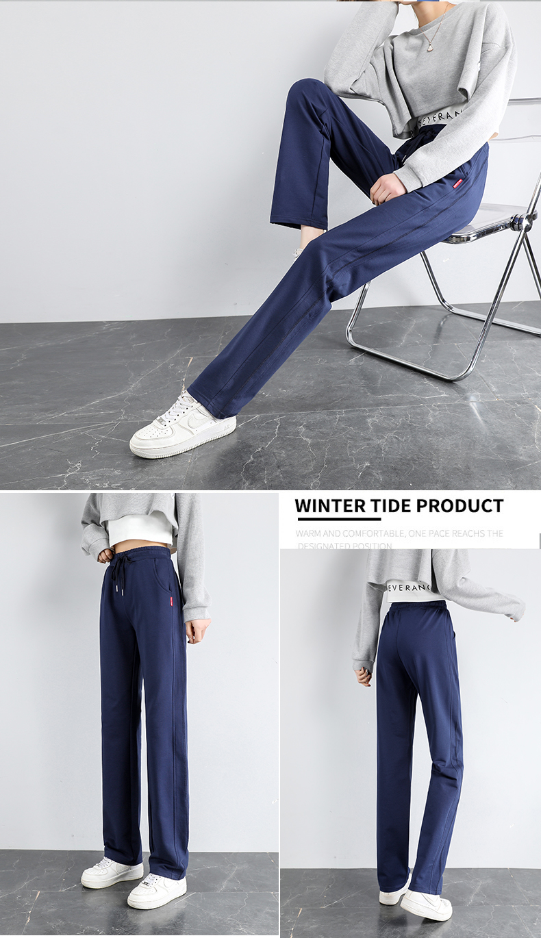 Loose straight spring and autumn sports casual trousers for women G32-95239