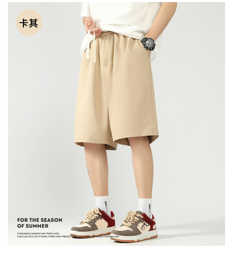 Polyester drawstring casual shorts KD3-EB-DK01