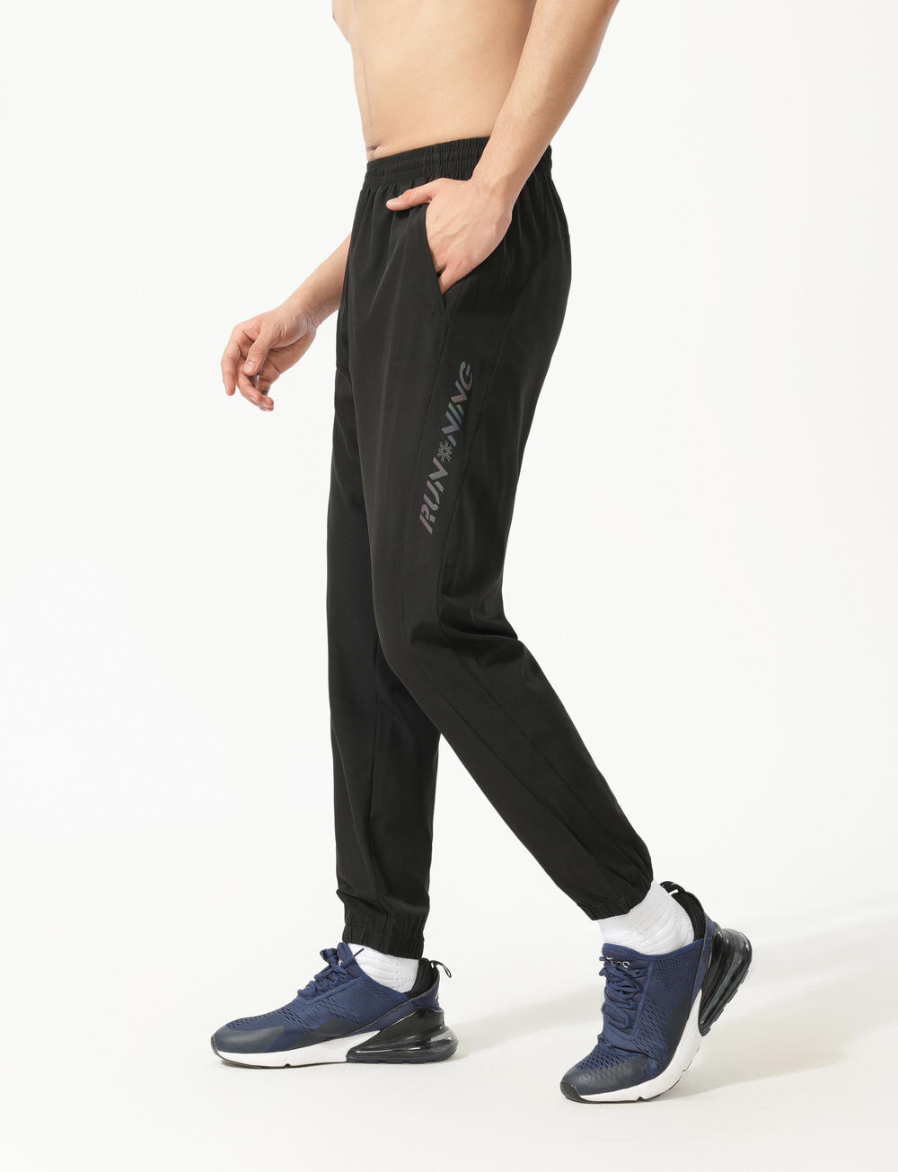 Quick-drying printed elastic sports casual trousers GJ3-9235