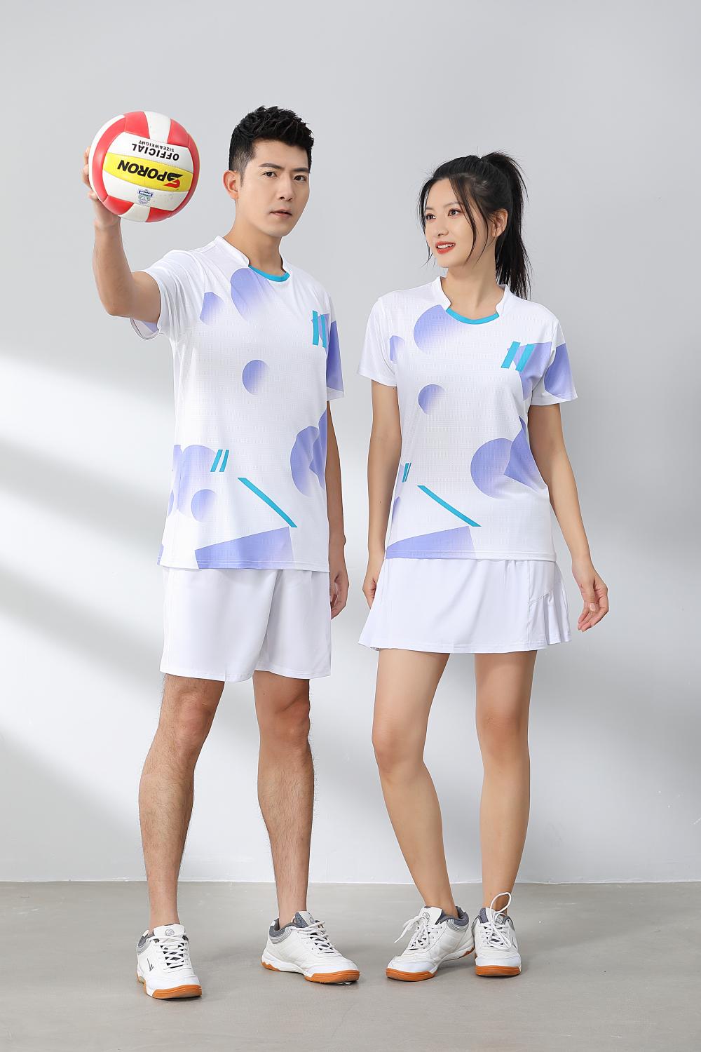 Polyester-ammonia Tianxing mesh sports quick-drying breathable badminton suit 120-1887 adult model