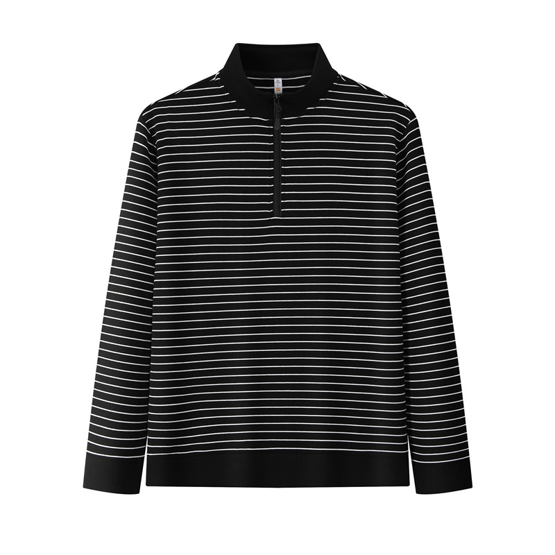 Striped half-zip long-sleeved top GJ32-52050