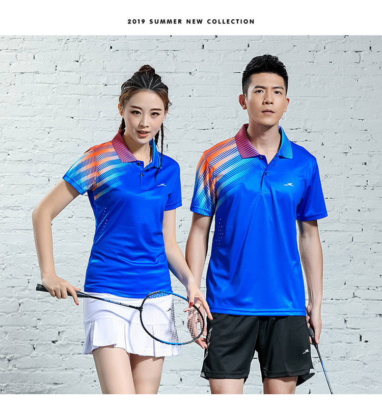 150g gradient color sports casual lapel short-sleeved men and women GM2-2622