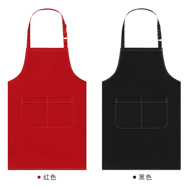 240g polyester cotton canvas copper buckle adjustable double pocket waterproof apron CFWQ12