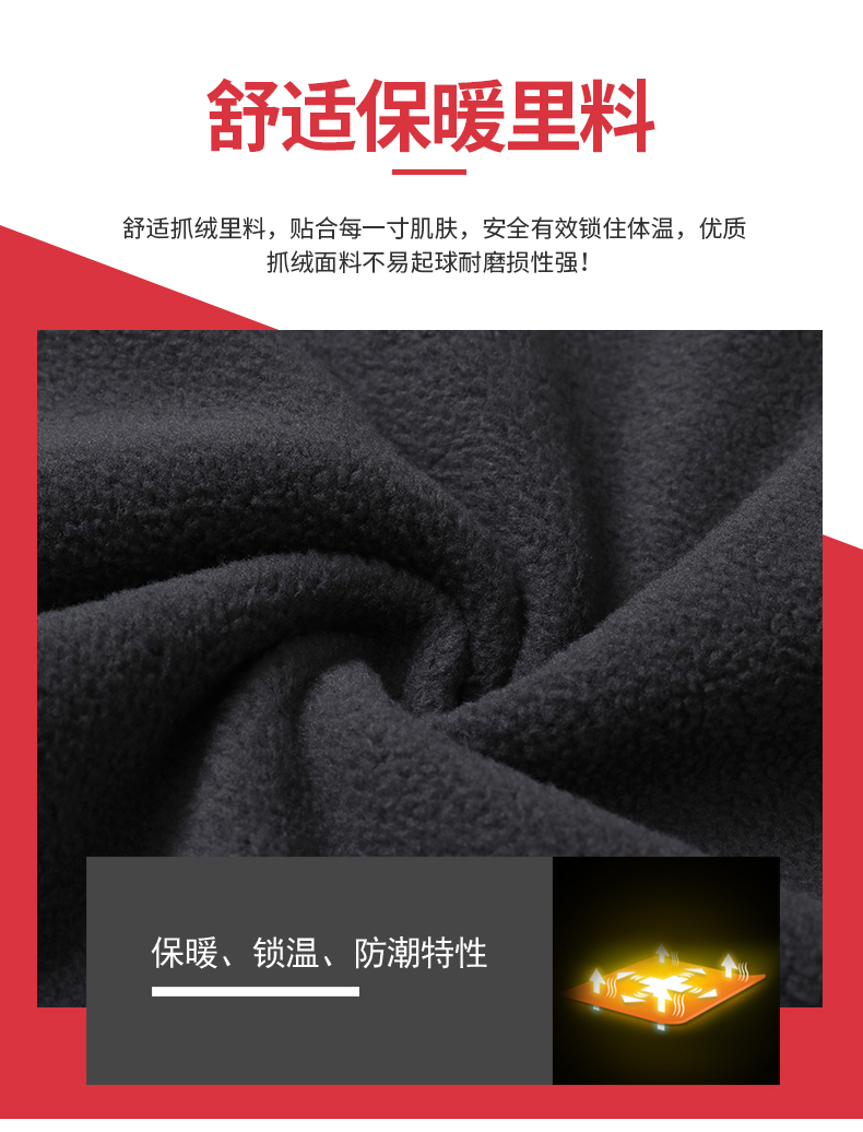 Polar fleece thickened detachable hood windproof integrated jacket H04-1919 jacket