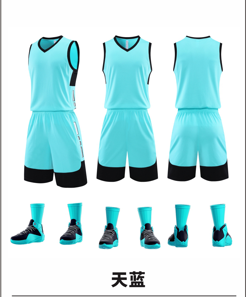 Competition training basketball uniform set 176-L042