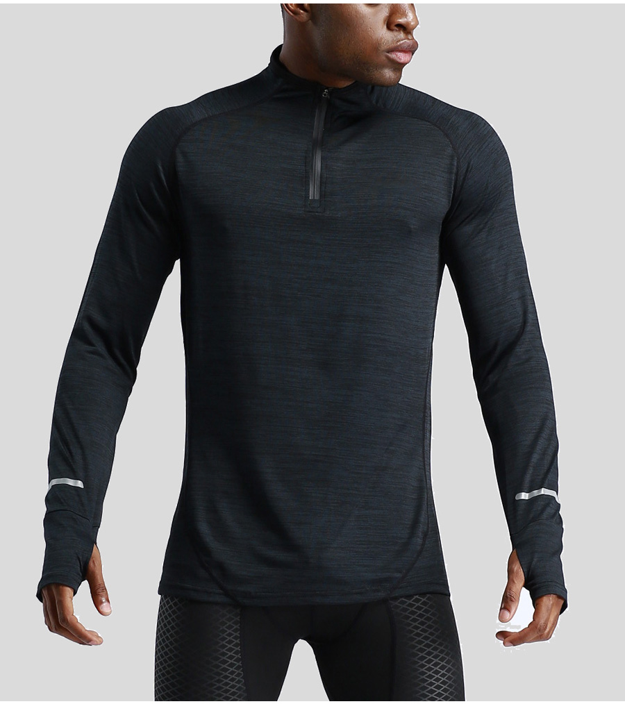 Cationic zipper stand collar sports outdoor exercise long sleeve tights universal style D26-42