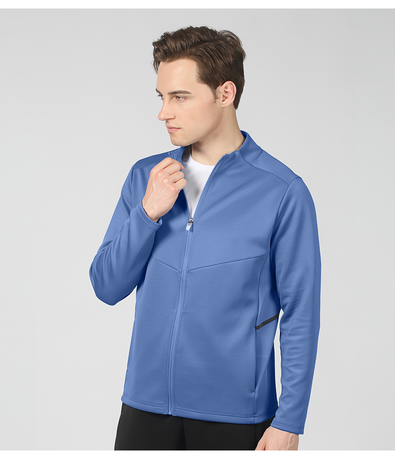 250g quick-drying solid color zipper sports long-sleeved top GB5-P119