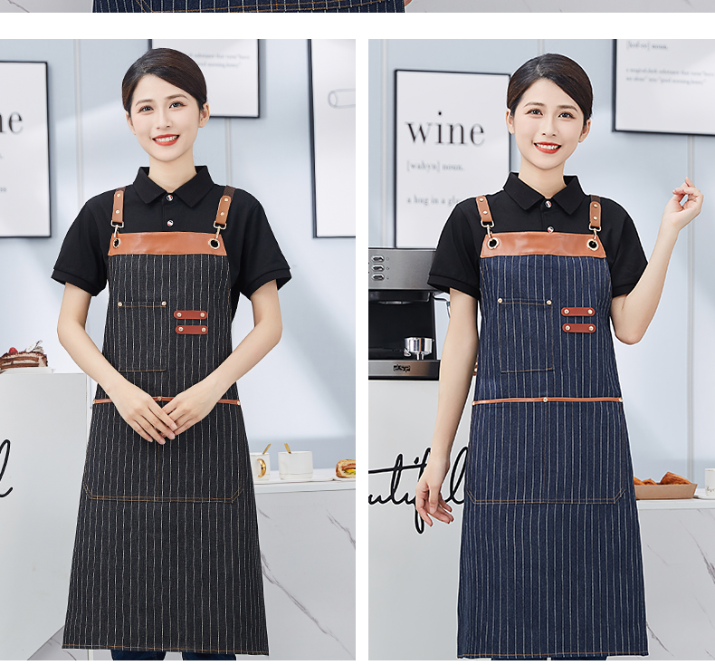 Cross Strap Thickened Denim Apron U01-A52