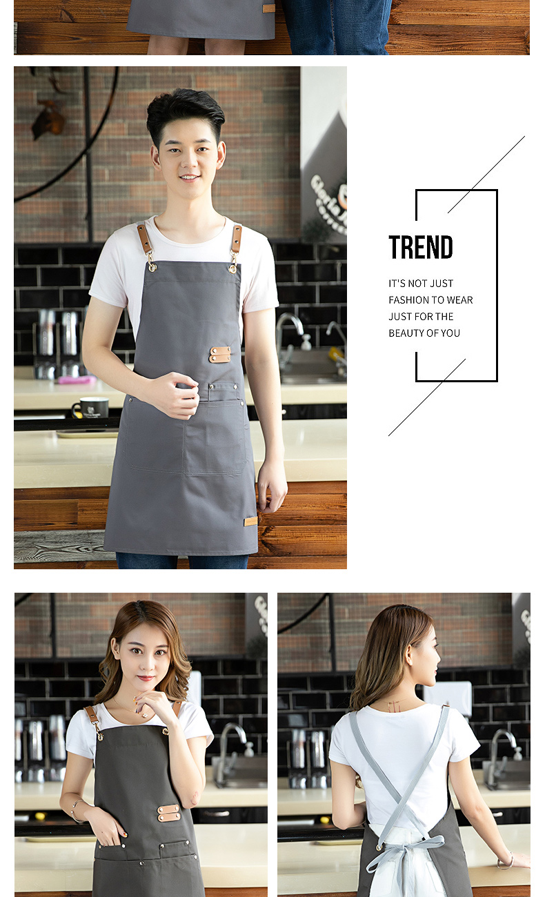 Quality denim bib apron H20-19-181 denim style