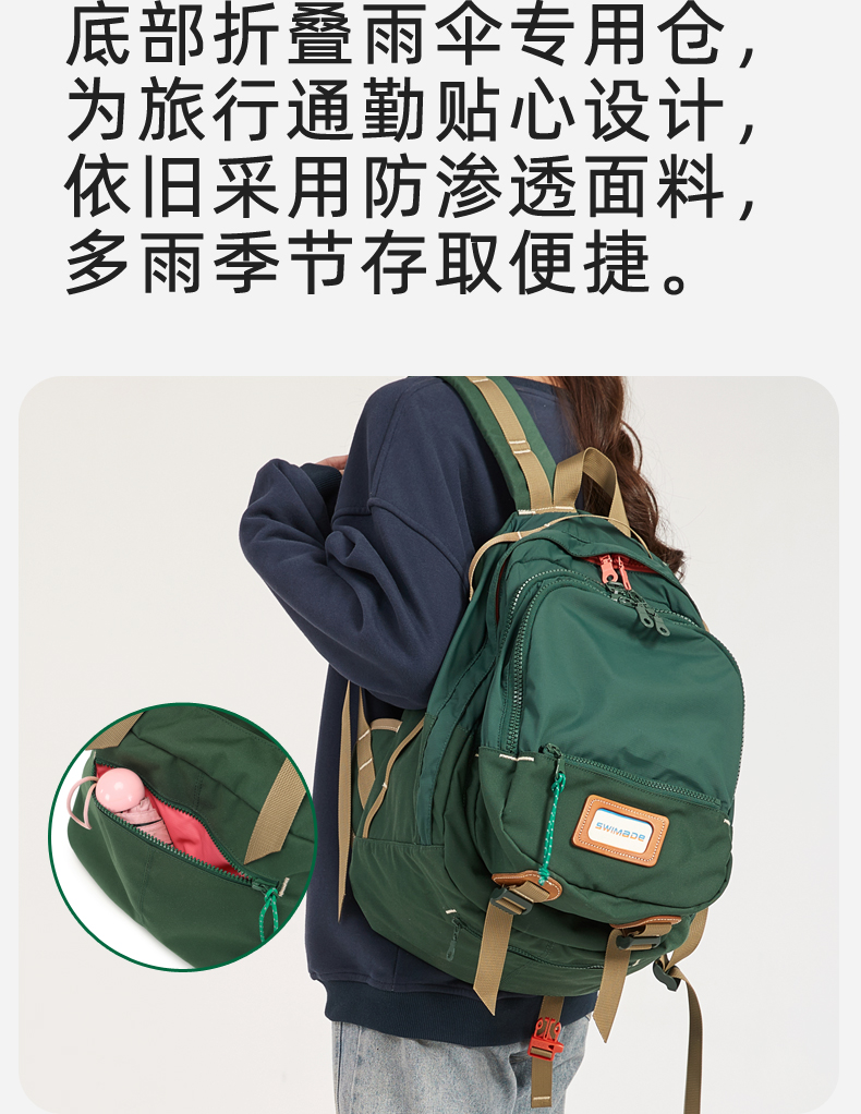 Fashionable and versatile composite fabric backpack (upgraded version) G04-5011