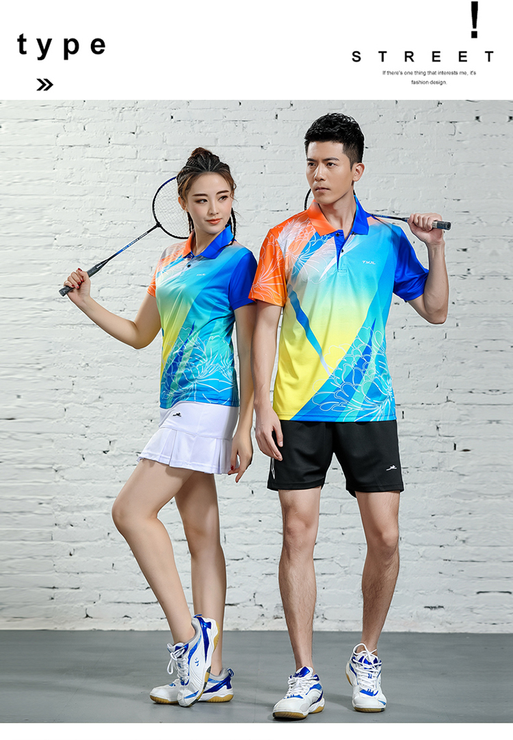 150g color matching V-neck sports casual short-sleeved men and women GM2-2621